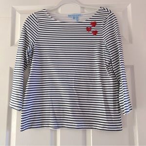 Draper James Striped Heart Shirt